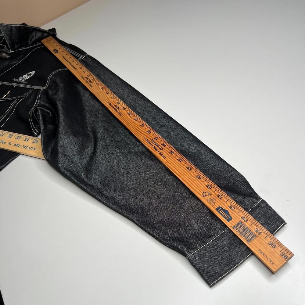 Iceberg History Denim‎ Jacket XL Black Washed Snoopy Embroidered Vintage - Picture 4 of 8